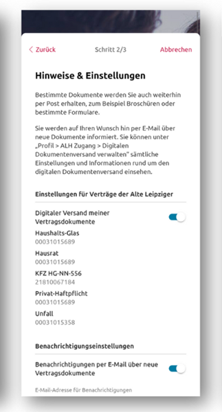 Fin4u Digitaler Dokumentenversand Seite 2